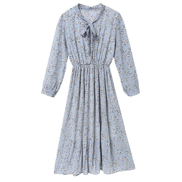 casual dresses summer elegant floral dress women sweet long sleeve ladies vintage pleated student chiffon vestidos d3526, Black;gray
casual dresses summer elegant floral dress women sweet long sleeve ladies vintage pleated student chiffon vestidos d3526, Black;gray