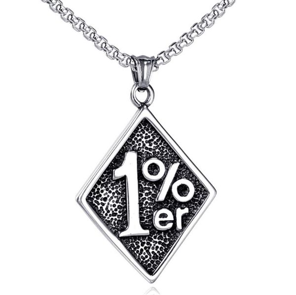 pendant necklaces 316l stainless steel chain punk letters 1% one out of 100 men's retro geometric necklace, Silver
pendant necklaces 316l stainless steel chain punk letters 1% one out of 100 men's retro geometric necklace, Silver