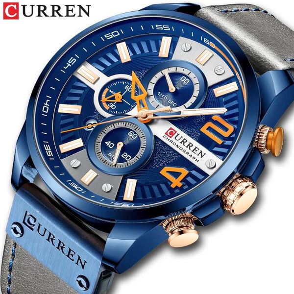 wristwatches curren 2021 men watch waterproof quartz watches chronograph sport wristwatch leather business male clock with box, Slivery;brown
wristwatches curren 2021 men watch waterproof quartz watches chronograph sport wristwatch leather business male clock with box, Slivery;brown