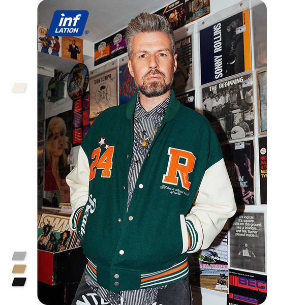inflation vintage baseball jacket men women oversized bomber jacket casual baseball varsity jacket hip hop coat 211009, Black;brown
inflation vintage baseball jacket men women oversized bomber jacket casual baseball varsity jacket hip hop coat 211009, Black;brown