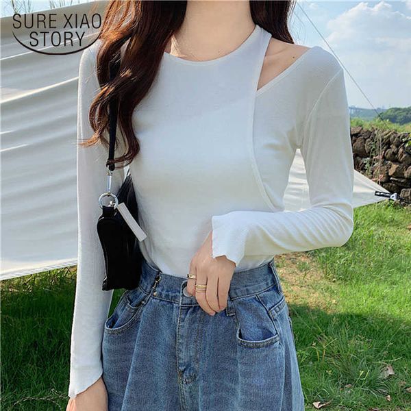 autumn solid cotton t-shirt slim-fit off-shoulder fake two-piece long sleeve t-shirt korean clothes women tunic 10940 210528, White
autumn solid cotton t-shirt slim-fit off-shoulder fake two-piece long sleeve t-shirt korean clothes women tunic 10940 210528, White