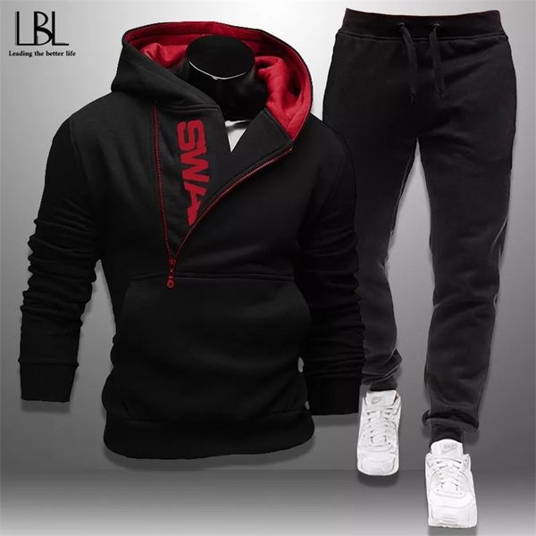 mens tracksuits 2 pieces set sweatshirt + sweatpants sportswear zipper hoodies casual male clothing large size fashion 211106, Gray
mens tracksuits 2 pieces set sweatshirt + sweatpants sportswear zipper hoodies casual male clothing large size fashion 211106, Gray
