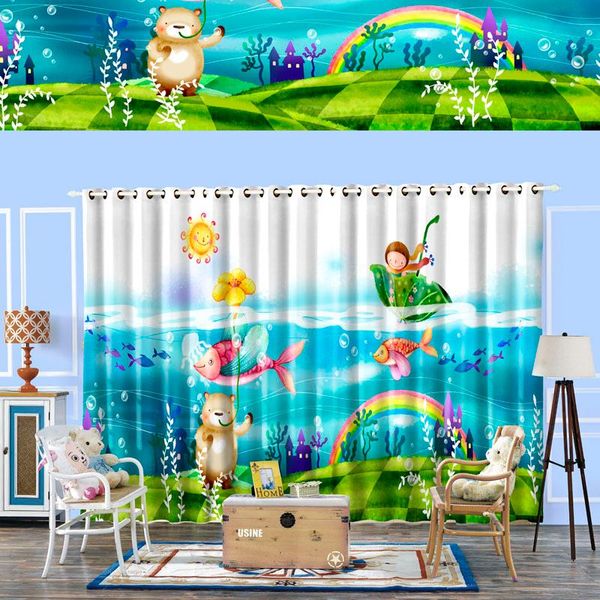 custom window curtains for living room bedroom nursery kid children tulle sheer drapes girl rainbow fish bear curtain &
custom window curtains for living room bedroom nursery kid children tulle sheer drapes girl rainbow fish bear curtain &