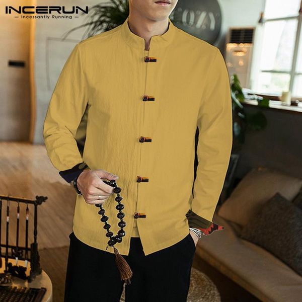 men's casual shirts chinese style men shirt streetwear cotton stand collar long sleeve camisa vintage tang suit 2021 chic incerun, White;black
men's casual shirts chinese style men shirt streetwear cotton stand collar long sleeve camisa vintage tang suit 2021 chic incerun, White;black