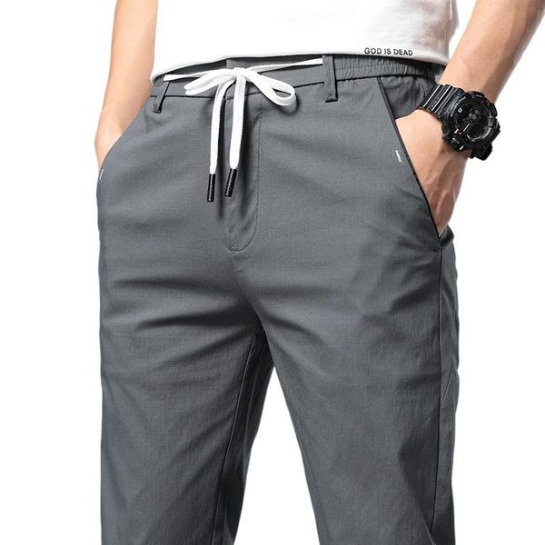 spring and summer thin ice silk casual pants men's quick dry loose straight business, Black
spring and summer thin ice silk casual pants men's quick dry loose straight business, Black
