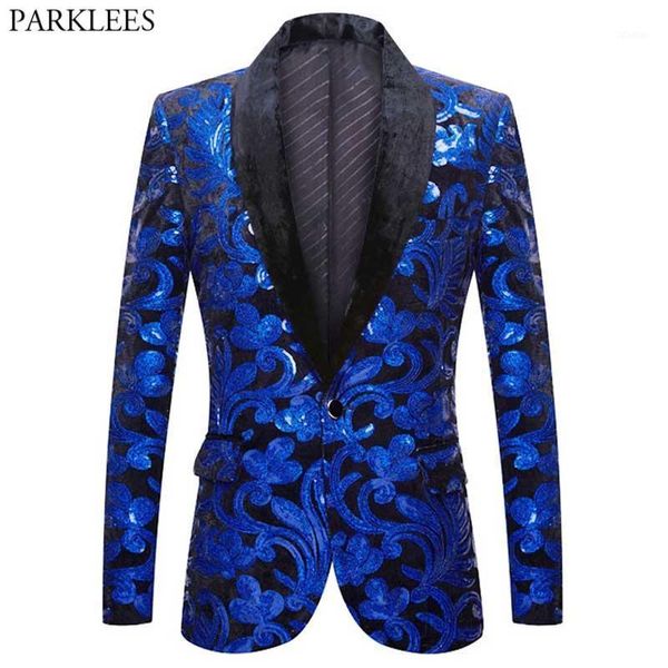 men's suits & blazers luxury royal blue floral sequin suit jacket men stylish shawl lapel one button mens wedding party prom tuxedo 3xl, White;black
men's suits & blazers luxury royal blue floral sequin suit jacket men stylish shawl lapel one button mens wedding party prom tuxedo 3xl, White;black