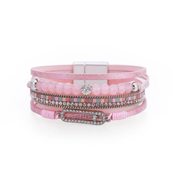 bohemian style beaded crystal thin chain exotic style drill multi-layer wide edge magnetic clasp bracelet exaggerated hand decoration, Black
bohemian style beaded crystal thin chain exotic style drill multi-layer wide edge magnetic clasp bracelet exaggerated hand decoration, Black