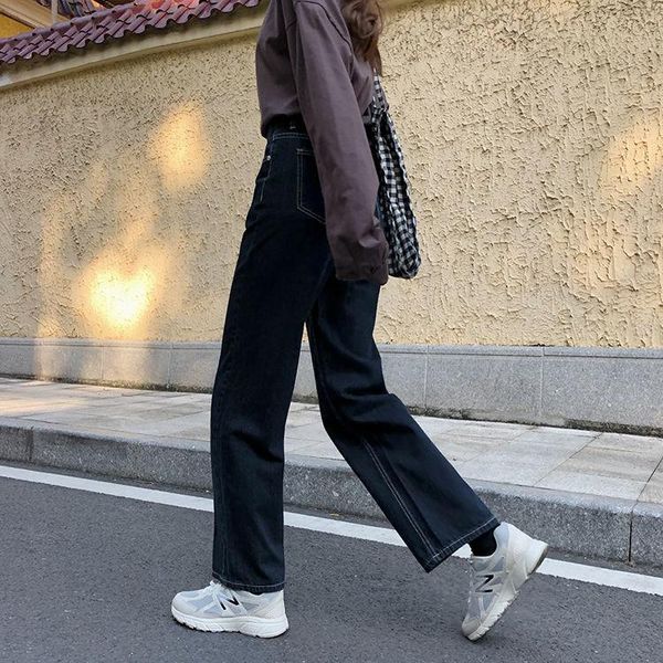 women's jeans woman pants spring high waist loose straight trousers pantalones vaqueros mujer, Blue
women's jeans woman pants spring high waist loose straight trousers pantalones vaqueros mujer, Blue