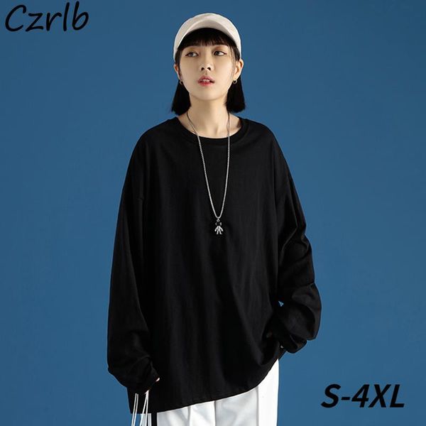 women's t-shirt long sleeve t-shirts women plus size fall all-match o-neck loose korean version student minimalist comfort chic couple, White
women's t-shirt long sleeve t-shirts women plus size fall all-match o-neck loose korean version student minimalist comfort chic couple, White