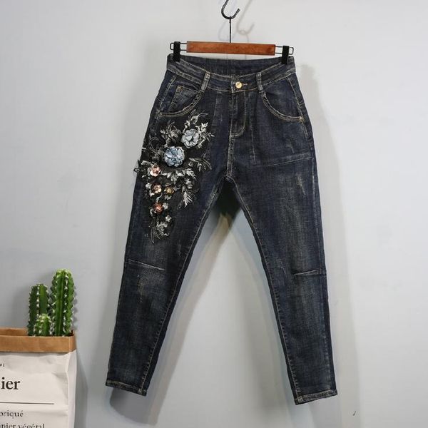 women's jeans 2021 fall winter cowboy pants girls fashion heavy industry appliques lace flower womens jean long trouser baisc, Blue
women's jeans 2021 fall winter cowboy pants girls fashion heavy industry appliques lace flower womens jean long trouser baisc, Blue