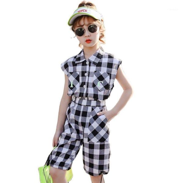 summer kids girls clothing sets 2 pcs plaid sleeveless & pants set for 4 6 8 12 years children clothes teen costume, White
summer kids girls clothing sets 2 pcs plaid sleeveless & pants set for 4 6 8 12 years children clothes teen costume, White