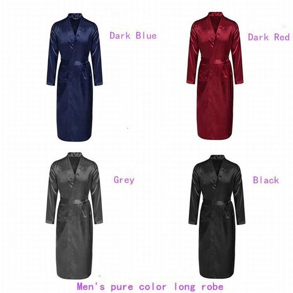 men's sleepwear solid color thin robe cardigan gown silk cloth nightgown loose large size long sleeve bathrobe men ds8r, Black;brown
men's sleepwear solid color thin robe cardigan gown silk cloth nightgown loose large size long sleeve bathrobe men ds8r, Black;brown