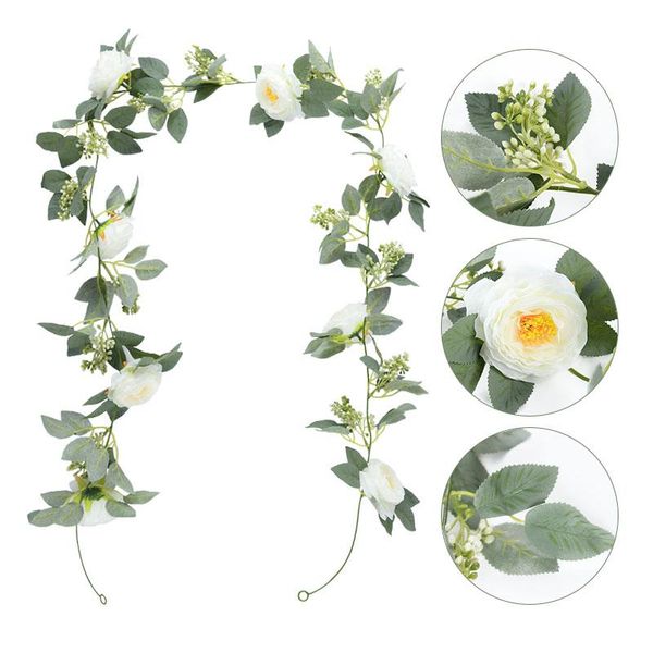 decorative flowers & wreaths white rose artificial flower garland plant vine for home garden decor bridal shower wedding wall decorations
decorative flowers & wreaths white rose artificial flower garland plant vine for home garden decor bridal shower wedding wall decorations