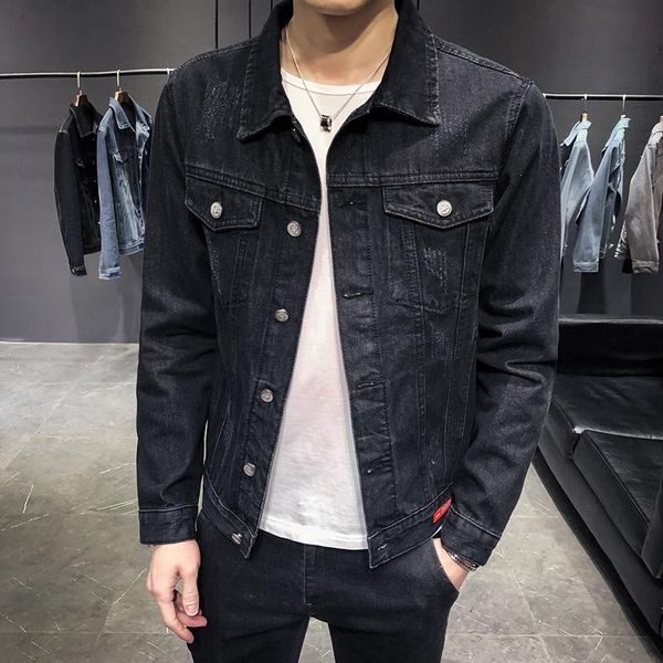 men's jackets spring and autumn denim jacket retro trend fashion slim casual brand clothes tqri, Black;brown
men's jackets spring and autumn denim jacket retro trend fashion slim casual brand clothes tqri, Black;brown
