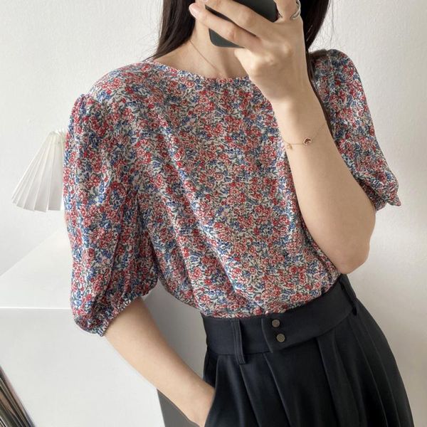 women's blouses & shirts 2021 summer elegant floral printed women japan korean cute sweet girls shirt puff short sleeve femme modis, White
women's blouses & shirts 2021 summer elegant floral printed women japan korean cute sweet girls shirt puff short sleeve femme modis, White