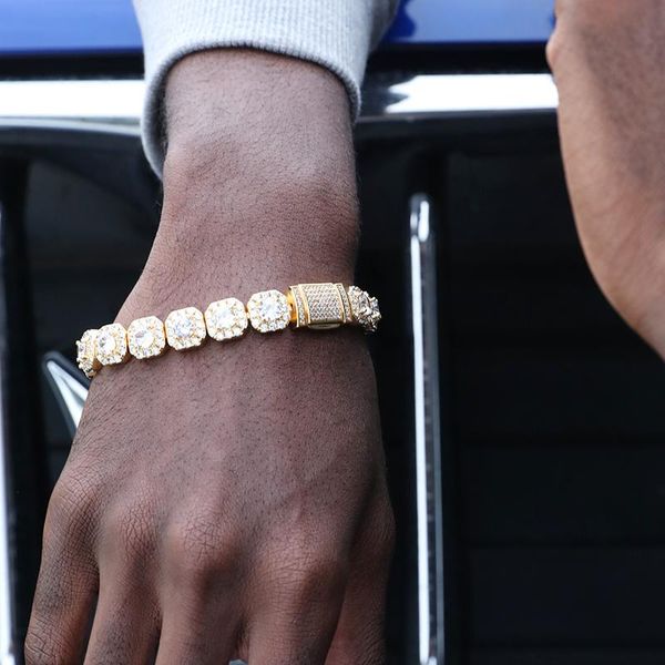 link, chain hip hop 11mm iced out tennis square lattice buckle cuban bracelets + cubic zirconia stone box clasp men jewelry, Black
link, chain hip hop 11mm iced out tennis square lattice buckle cuban bracelets + cubic zirconia stone box clasp men jewelry, Black