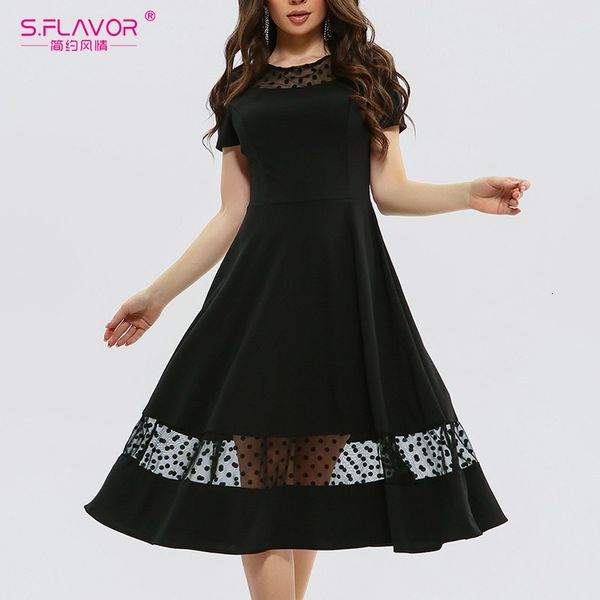 dresses black short sleeve summer dress elegant lace patchwork midi vestidos de fashion women daily a-line dresses, Black;gray
dresses black short sleeve summer dress elegant lace patchwork midi vestidos de fashion women daily a-line dresses, Black;gray