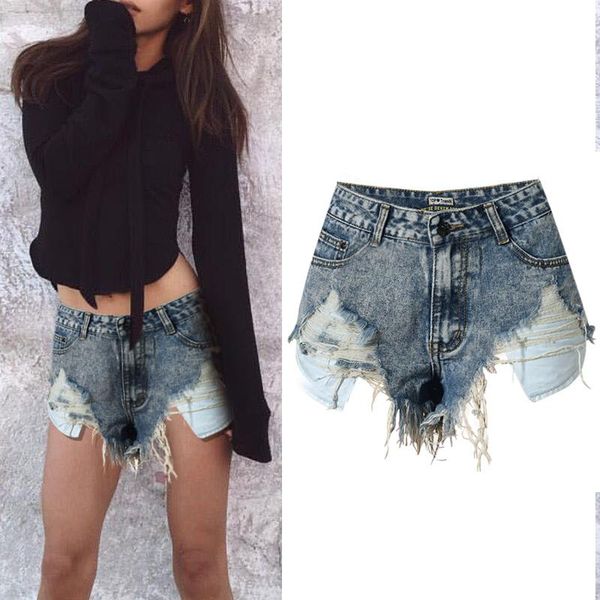 women's shorts denim women destroyed ripped jeans distressed ladies short trousers tassel high waist streetwear plus size summer xs, White;black
women's shorts denim women destroyed ripped jeans distressed ladies short trousers tassel high waist streetwear plus size summer xs, White;black