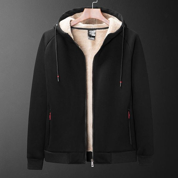 men's hoodies & sweatshirts thermal lamb cashmere winter hoody men baseball jacket cotton boy zipper plus velvet warm, Black
men's hoodies & sweatshirts thermal lamb cashmere winter hoody men baseball jacket cotton boy zipper plus velvet warm, Black