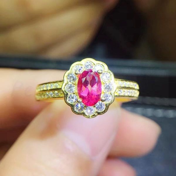 cluster rings per jewelry natural real pink z fower style ring 4*6mm 0.6ct gemstone 925 sterling silver fine q204228, Golden;silver
cluster rings per jewelry natural real pink z fower style ring 4*6mm 0.6ct gemstone 925 sterling silver fine q204228, Golden;silver