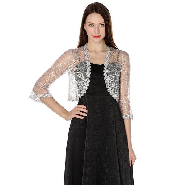 wraps & jackets women' elegant 3/4 sleeve sheer floral lace shrug women tie front cropped bolero cardigan, White
wraps & jackets women' elegant 3/4 sleeve sheer floral lace shrug women tie front cropped bolero cardigan, White