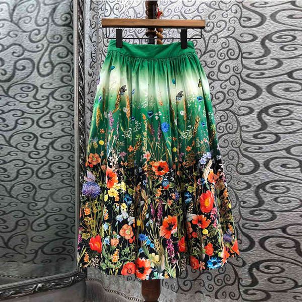skirt seqinyy 100% cotton skirt midi summer fashion design female butterfly green printing flowers to line, Black
skirt seqinyy 100% cotton skirt midi summer fashion design female butterfly green printing flowers to line, Black