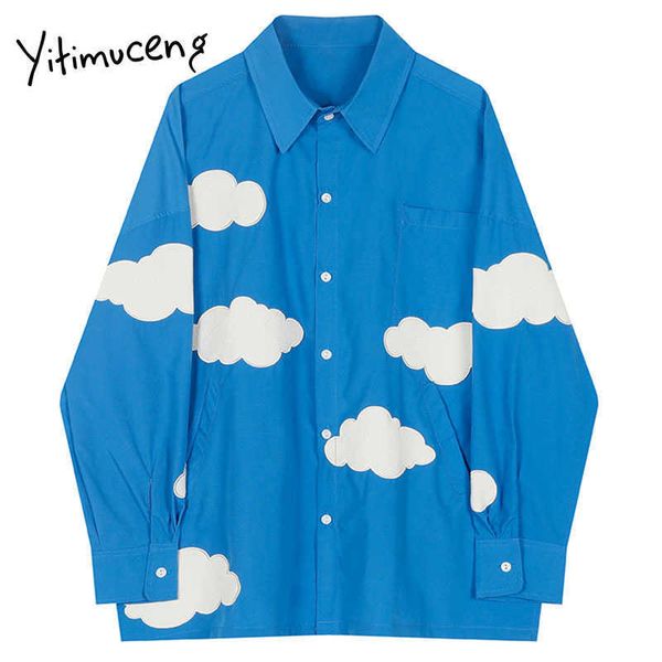 yitimuceng button blouse women shirts loose spring fashion clothes long sleeve turn-down collar single breasted 210601, White
yitimuceng button blouse women shirts loose spring fashion clothes long sleeve turn-down collar single breasted 210601, White