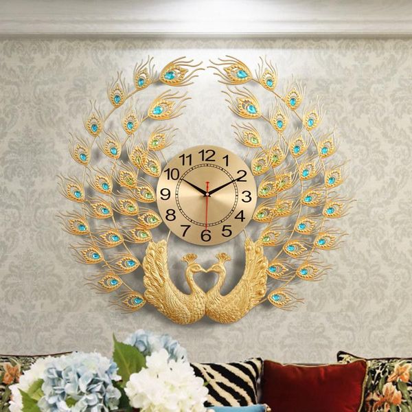 wall clocks double peacock clock modern design home decor art watch living room bedroom silent metal digital
wall clocks double peacock clock modern design home decor art watch living room bedroom silent metal digital