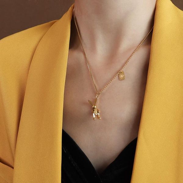 pendant necklaces customize korean japan style carton gold titanium steel chain women necklace jewelry designer, Silver
pendant necklaces customize korean japan style carton gold titanium steel chain women necklace jewelry designer, Silver