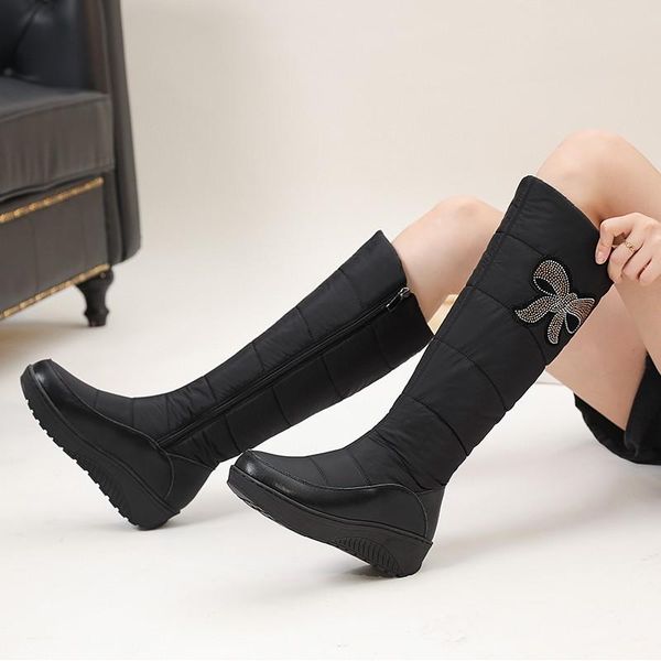 boots street leisure leather women snow plush fur female shoes round toe waterproof thick bottom zipper mid-calf size 44, Black
boots street leisure leather women snow plush fur female shoes round toe waterproof thick bottom zipper mid-calf size 44, Black