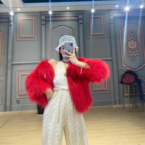 women's fur & faux luxury short real coat natural raccoon knitted outerwear feathers winter jacket women thick warm streetwear, Black
women's fur & faux luxury short real coat natural raccoon knitted outerwear feathers winter jacket women thick warm streetwear, Black