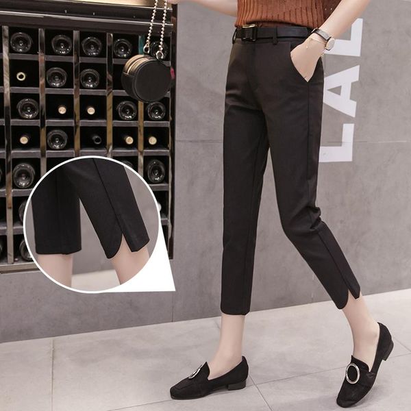 women's pants & capris 2021 women spring summer office lady work wear fashion trousers casual solid black pencil pantalon femme, Black;white
women's pants & capris 2021 women spring summer office lady work wear fashion trousers casual solid black pencil pantalon femme, Black;white