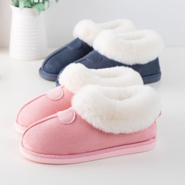 men and women couple suede home cotton shoes thicken winter warm comfortable indoor plush slipper solid color slippers, Black
men and women couple suede home cotton shoes thicken winter warm comfortable indoor plush slipper solid color slippers, Black