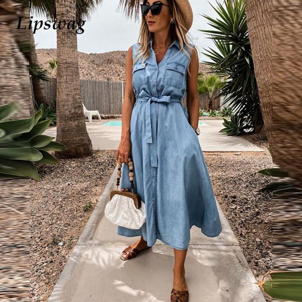 casual dresses elegant turn-down collar denim party dress 2021 summer women sleeveless button long ladies fashion lace-up, Black;gray
casual dresses elegant turn-down collar denim party dress 2021 summer women sleeveless button long ladies fashion lace-up, Black;gray