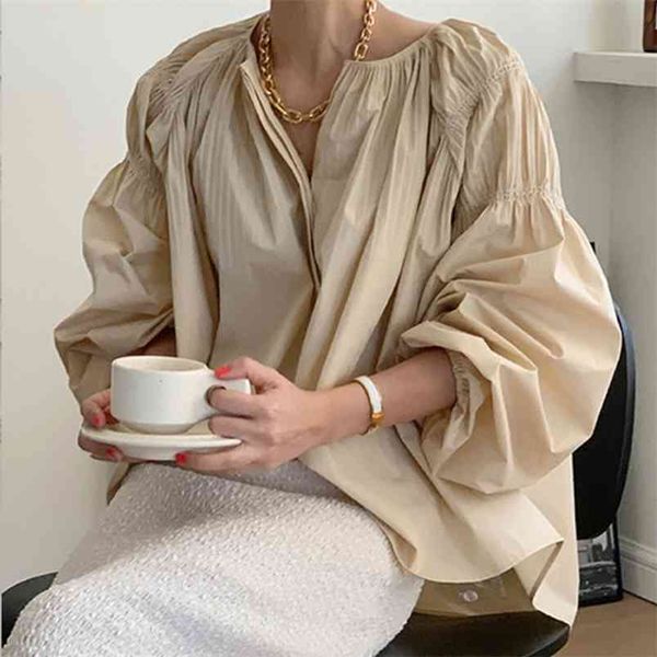 puff long sleeve women blouse spring oversized o neck pleated fold loose solid all-match plus size shirt blusas 13789 210421, White
puff long sleeve women blouse spring oversized o neck pleated fold loose solid all-match plus size shirt blusas 13789 210421, White