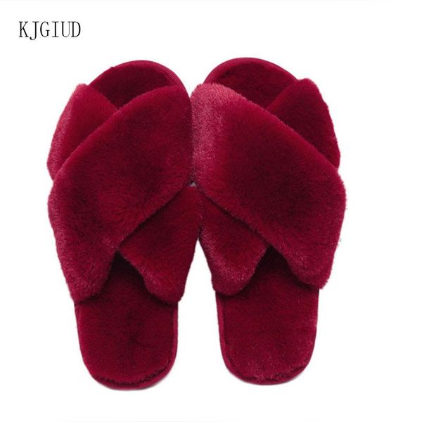 slippers winter female home indoor fur plush flat floor drag open toe cross word warm cotton women zapatos mujer, Black
slippers winter female home indoor fur plush flat floor drag open toe cross word warm cotton women zapatos mujer, Black