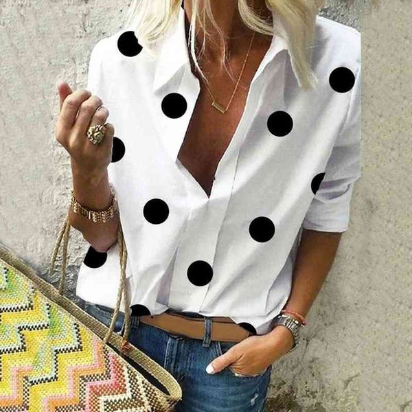 woman blouse turn down collar long sleeve polka dots print shirt casual blouse button basic blouses printed, White
woman blouse turn down collar long sleeve polka dots print shirt casual blouse button basic blouses printed, White