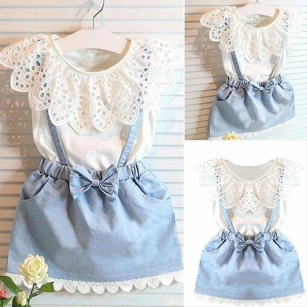 fashion baby kids girls cotton dress cute princess sleeveless denim tulle bowknot dresses, White
fashion baby kids girls cotton dress cute princess sleeveless denim tulle bowknot dresses, White