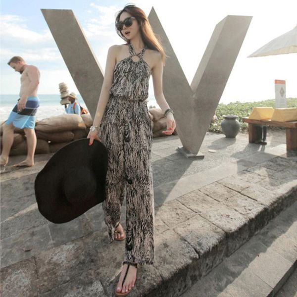 women's jumpsuits & rompers summer for women 2021 elegant casual sleeveless halter bohemian backless print, Black;white
women's jumpsuits & rompers summer for women 2021 elegant casual sleeveless halter bohemian backless print, Black;white