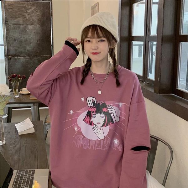 women's t-shirt autumn design sense korean style wide, White 
women's t-shirt autumn design sense korean style wide, White