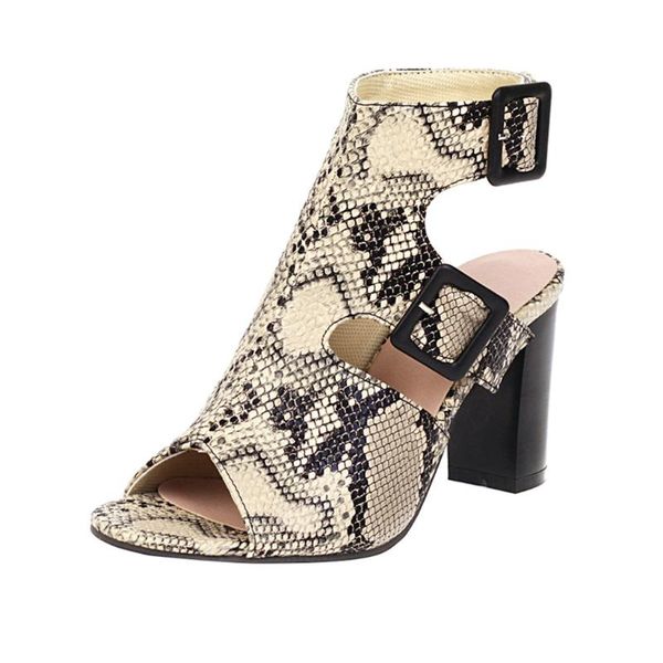 women fashion snake grain high heel shoes buckle strap thick heels sandals 2021 summer ladies casual with sandals#310, Black
women fashion snake grain high heel shoes buckle strap thick heels sandals 2021 summer ladies casual with sandals#310, Black