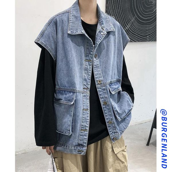 men's vests autumn fashion retro sleeveless denim jacket coats youth casual waistcoat c4, Black;white
men's vests autumn fashion retro sleeveless denim jacket coats youth casual waistcoat c4, Black;white