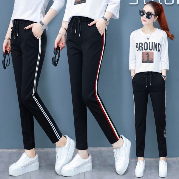 capri female sports list long, casual elastic drawstring pants size big pant 2021 student fitness clothes, Black;white
capri female sports list long, casual elastic drawstring pants size big pant 2021 student fitness clothes, Black;white