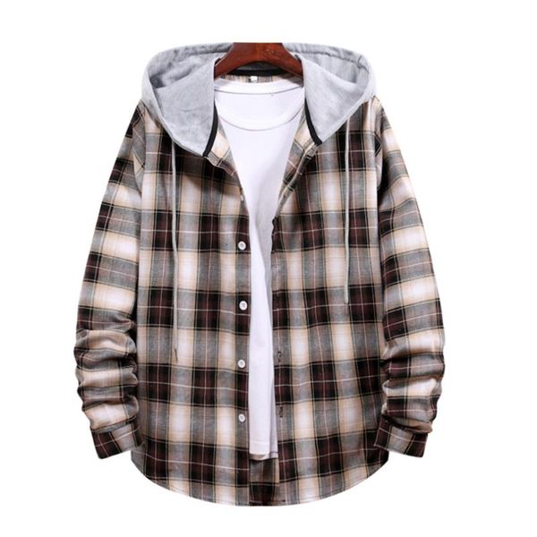 men's casual shirts fashion plaid hooded buttoned long sleeve color block checkered korean style loose, White;black
men's casual shirts fashion plaid hooded buttoned long sleeve color block checkered korean style loose, White;black