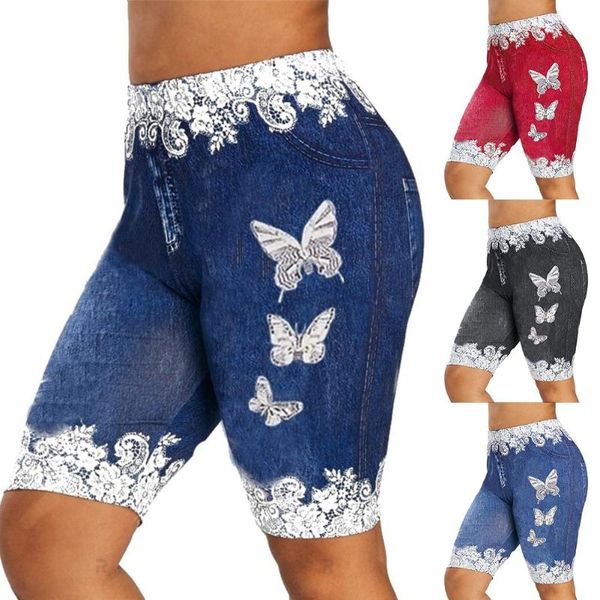 women's shorts plus size denim women lace patchwork butterfly print bodycon elastic skinny for short feminino, White;black
women's shorts plus size denim women lace patchwork butterfly print bodycon elastic skinny for short feminino, White;black