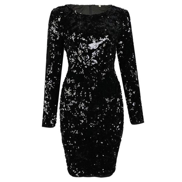 casual dresses classic velvet sequin black women dress long sleeve round neck bodycon femme mini club, Black;gray
casual dresses classic velvet sequin black women dress long sleeve round neck bodycon femme mini club, Black;gray