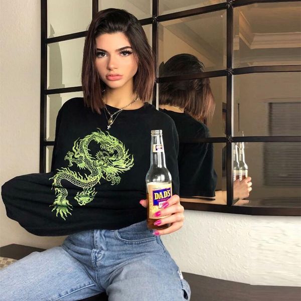 chinese dragon pattern petal sleeve womens t shirt loose tshirts black o neck streetwear long tee summer fashion short tees, White
chinese dragon pattern petal sleeve womens t shirt loose tshirts black o neck streetwear long tee summer fashion short tees, White