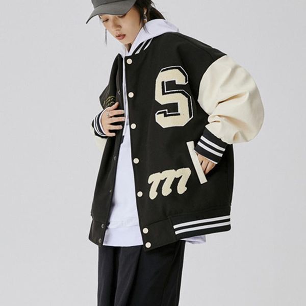 women's jackets streetwear embroidery baseball uniform single-breasted pu leather loose stitching jacket fashion casual bomber, Black;brown
women's jackets streetwear embroidery baseball uniform single-breasted pu leather loose stitching jacket fashion casual bomber, Black;brown