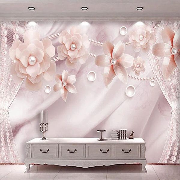 wallpapers custom 3d wallpaper modern pink pearl flowers po wall murals living room bedroom home decor stickers pvc self-adhesive
wallpapers custom 3d wallpaper modern pink pearl flowers po wall murals living room bedroom home decor stickers pvc self-adhesive