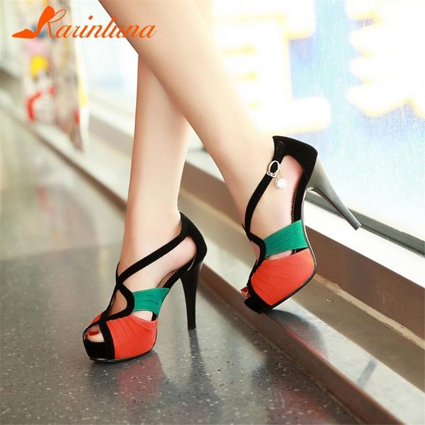 brand 2021 thin high heels shoes flock buckle strap platform woman casual party summer sandals, Black
brand 2021 thin high heels shoes flock buckle strap platform woman casual party summer sandals, Black